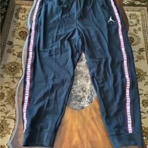 Air Jordan Black Joggers Pants with Red and White Accents size 4XL